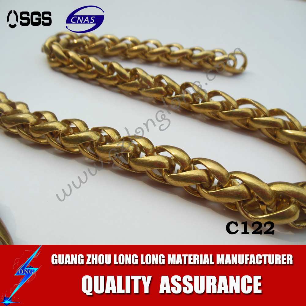 China Supplier Hot Sell High Level Shiny Gold Chain For Leather Handbag