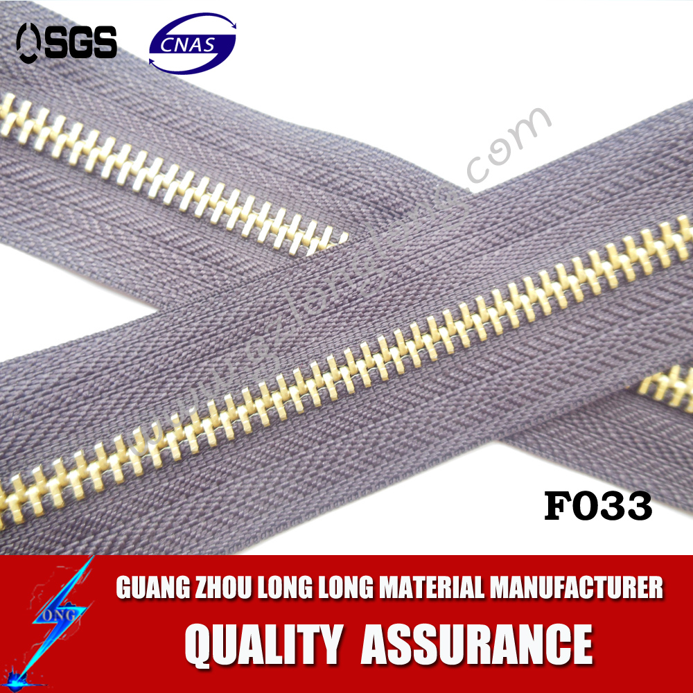 High Quality Antique Brass Metal Zippers For Pants