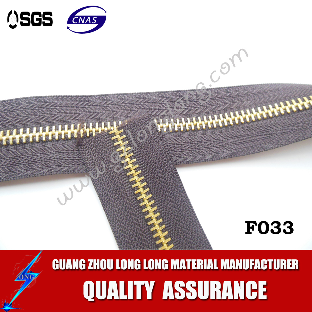 High Quality Antique Brass Metal Zippers For Pants