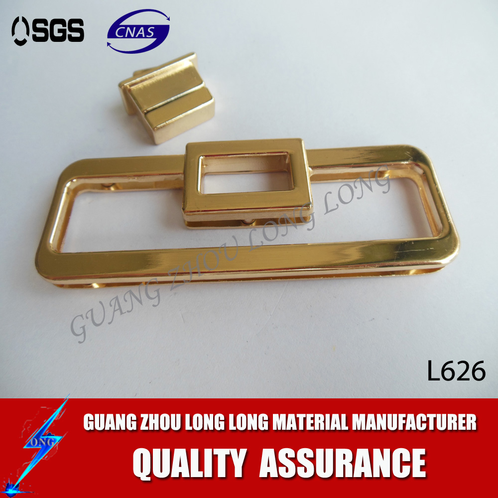 Fashion Light Gold Metal Push Bag Lock
