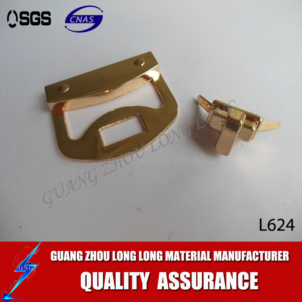 High Quality Light Gold Metal Bag Push Open Lock Wholesale