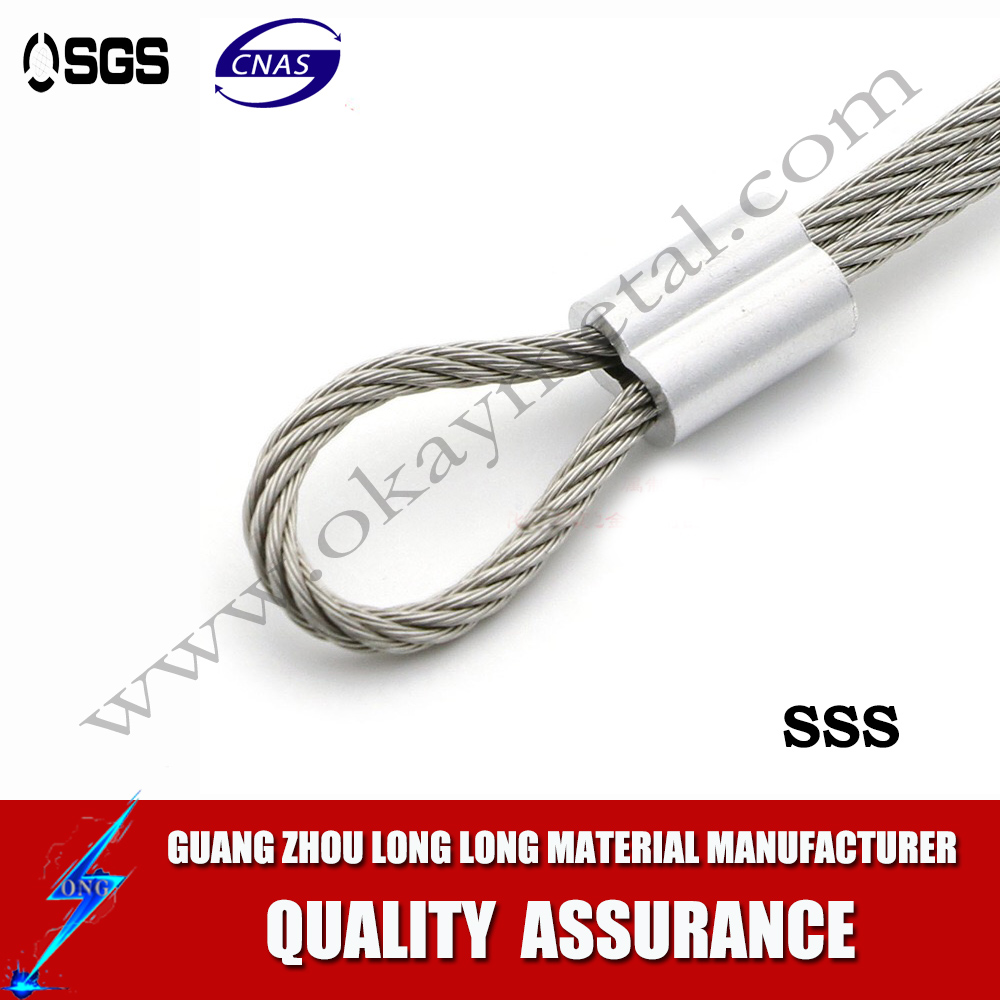 Aluminium Steel Core Galvanized Pressed Wire Rope Sling with China supplier 
