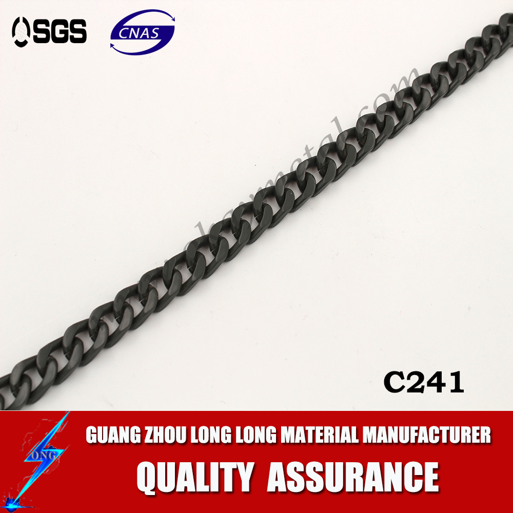 Glossy Black Color Chain
