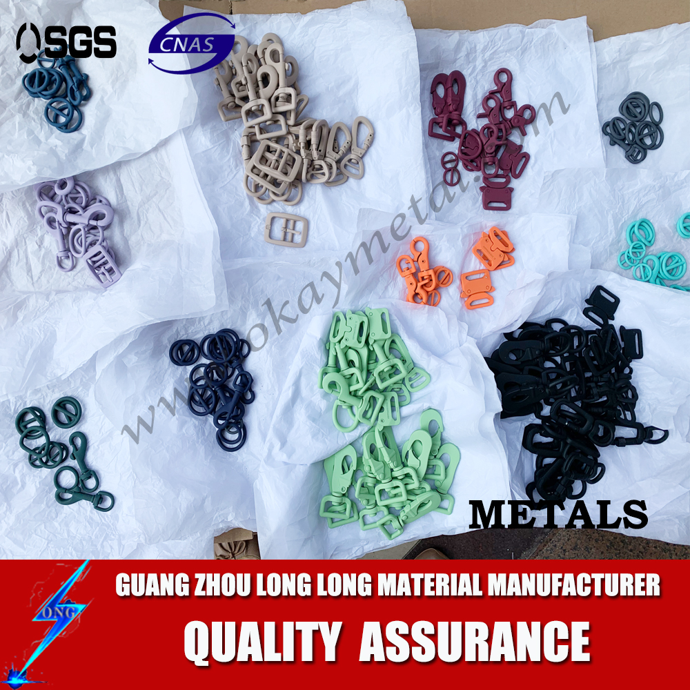 silicone finish ,rubber finish ,snaps , Dog Collar hardware Metal Quick Side Release Buckles For Dog Collars 