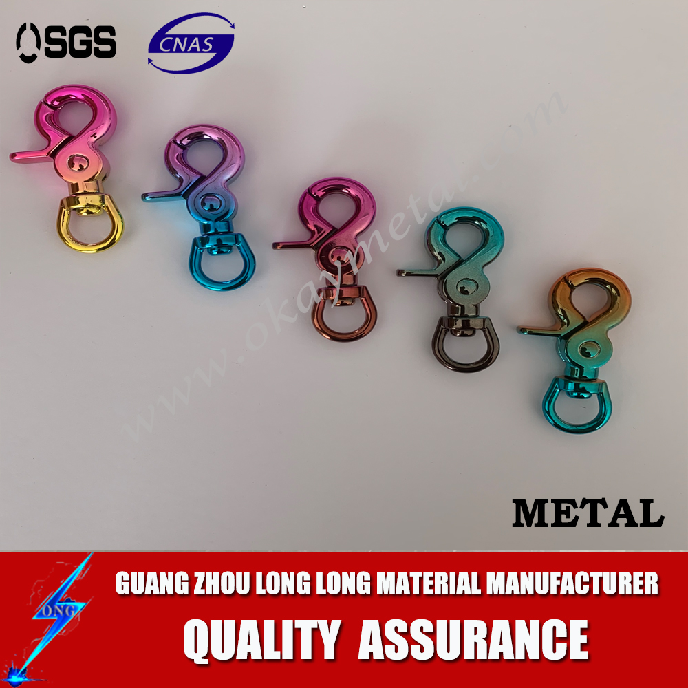 rainbow color Fashion High Quality Metal Stainless Steel zinc steel iron Pet Swivel Snap clips 