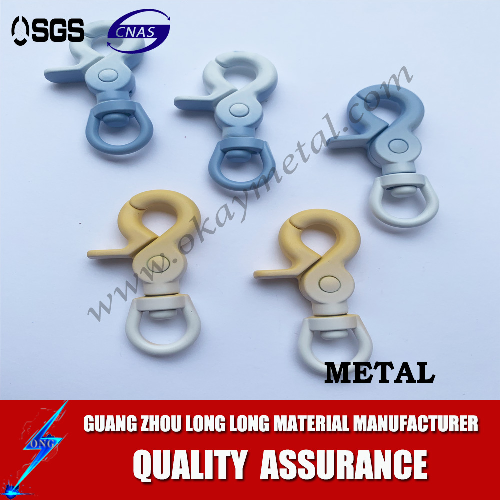 two colors multi color gradient Fashion High Quality Metal Stainless Steel ,zinc ,steel, iron Pet Swivel Snap clips 