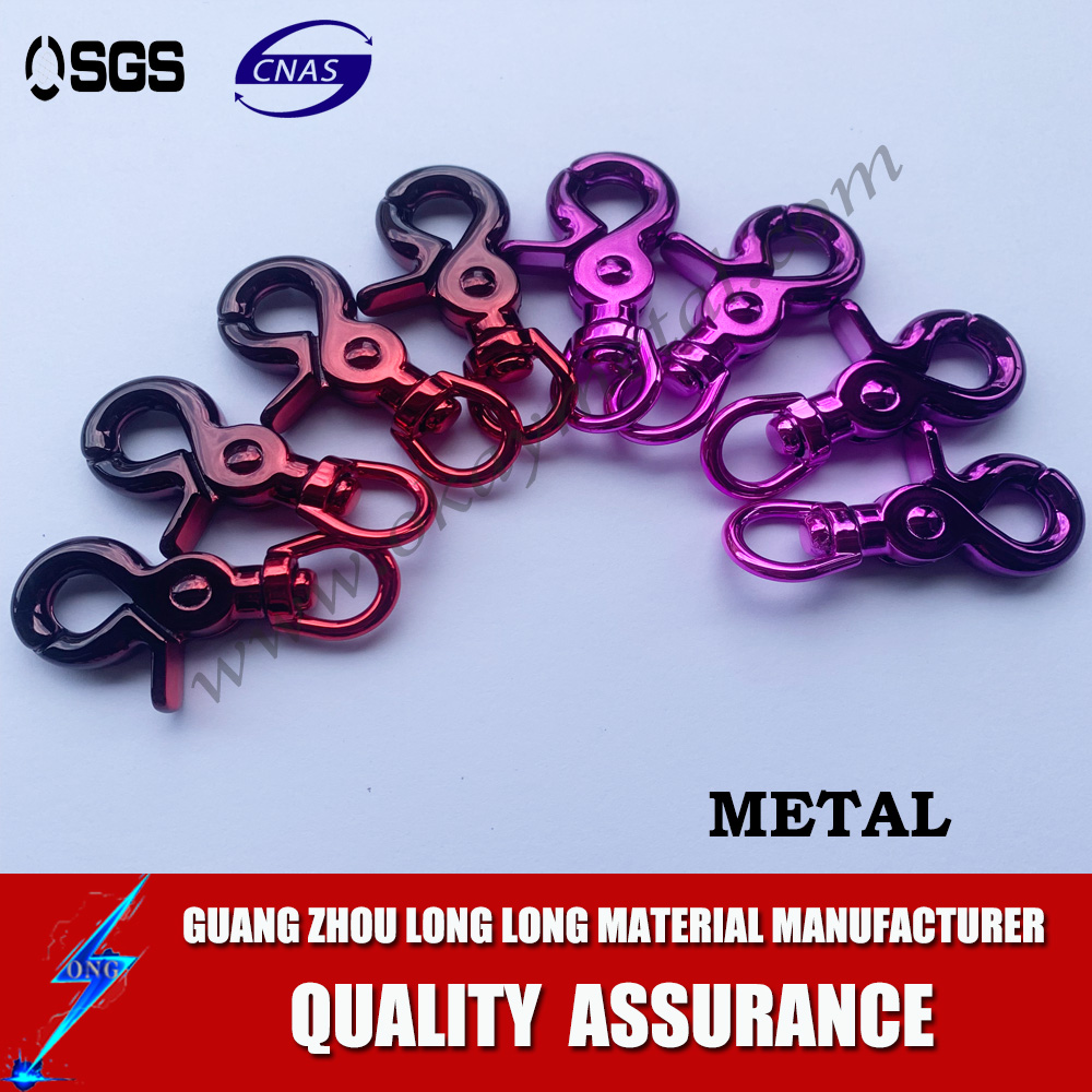 change color two colors multi color gradient Fashion High Quality Metal Stainless Steel zinc steel iron Pet Swivel Snap clips 