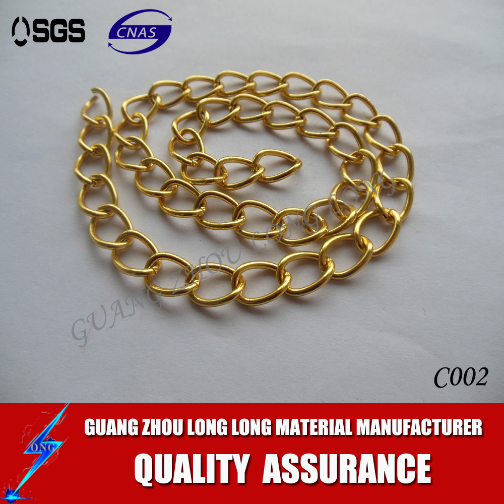 China Supplier Hot Sell High Level Shiny Gold Chain For Leather Handbag