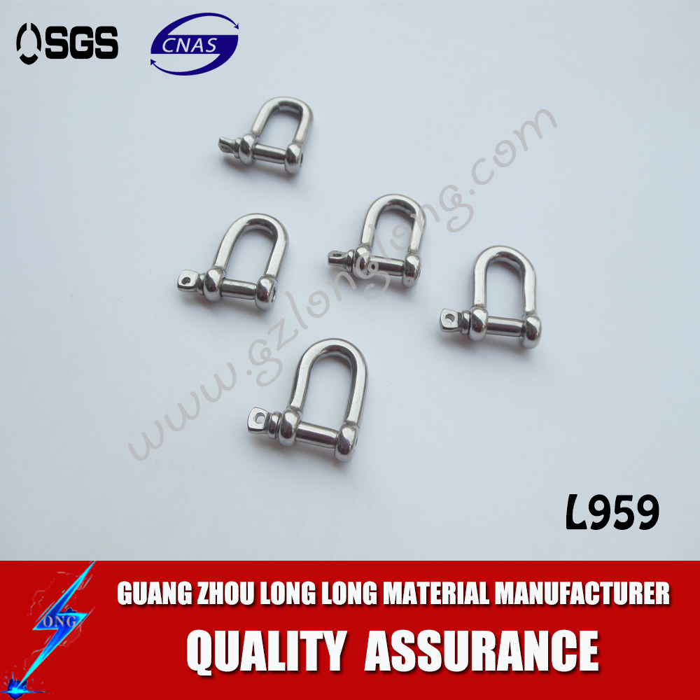 European Type Stainless Steel Straight D Shackle