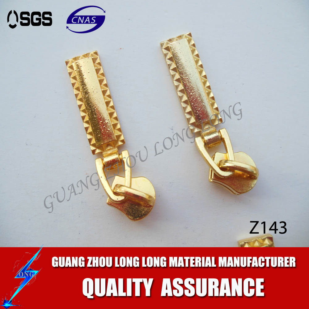 China Factory Long Silver Metal Zipper Puller Head