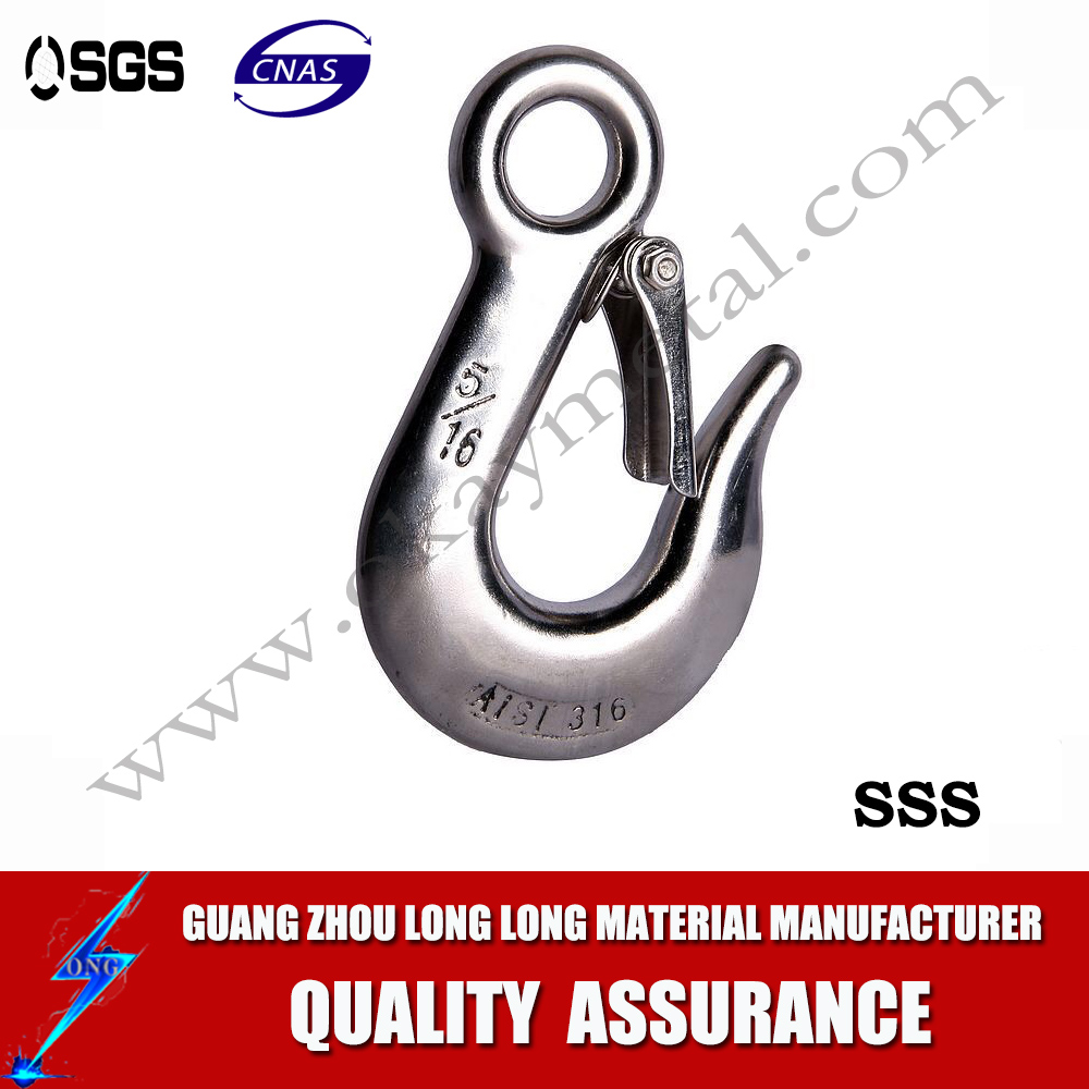 American stainless eye hook with high strength especially for carne 
