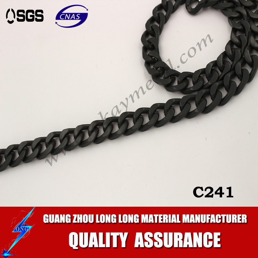 Glossy Black Color Chain