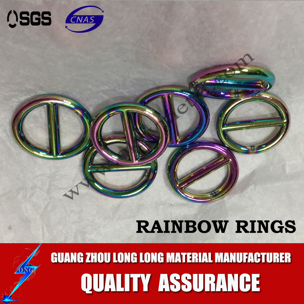 wholesale metal Vacuum plating rainbow metal rings