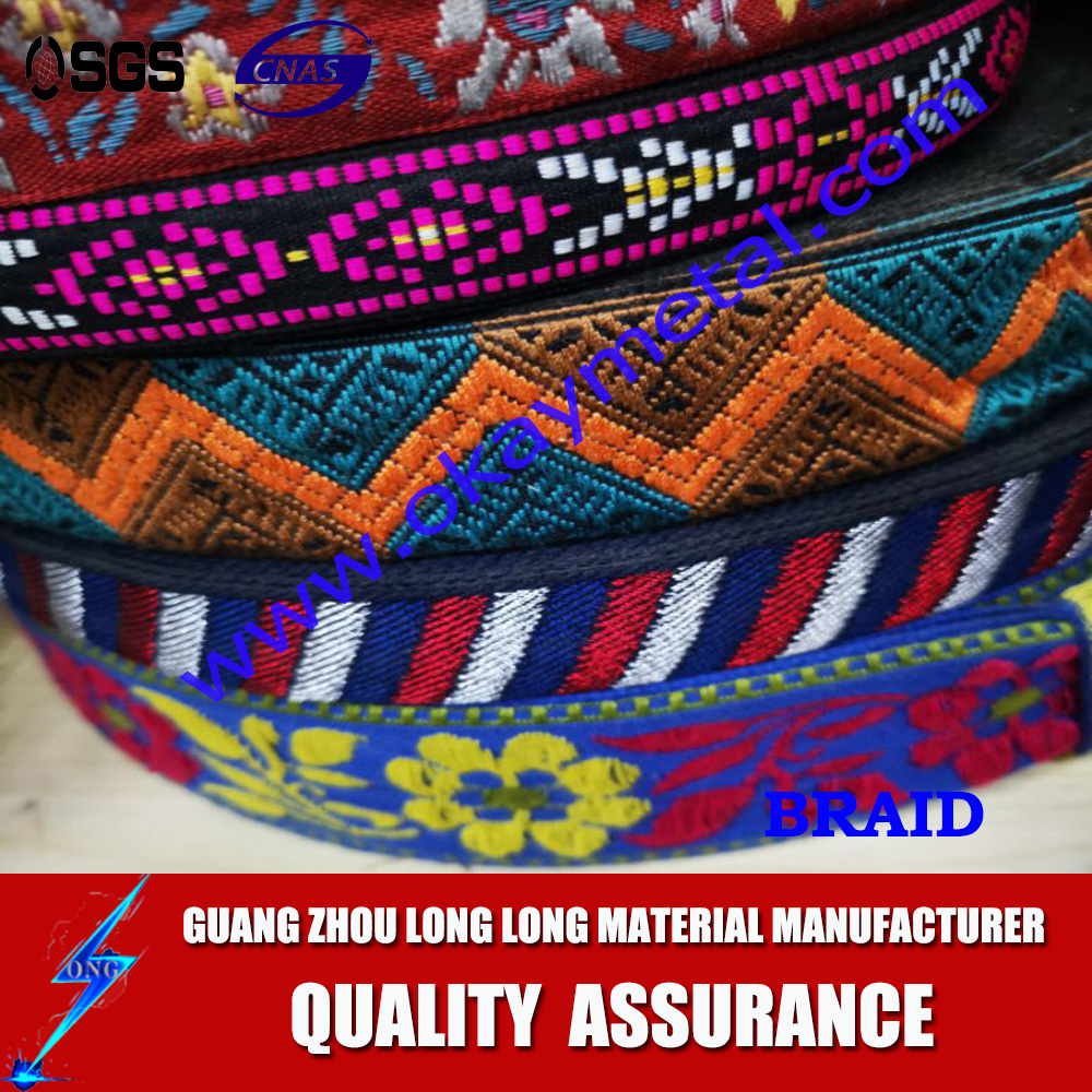 Top quality woven webbing custom polypropylene wholesale webbing colorful braided webbing