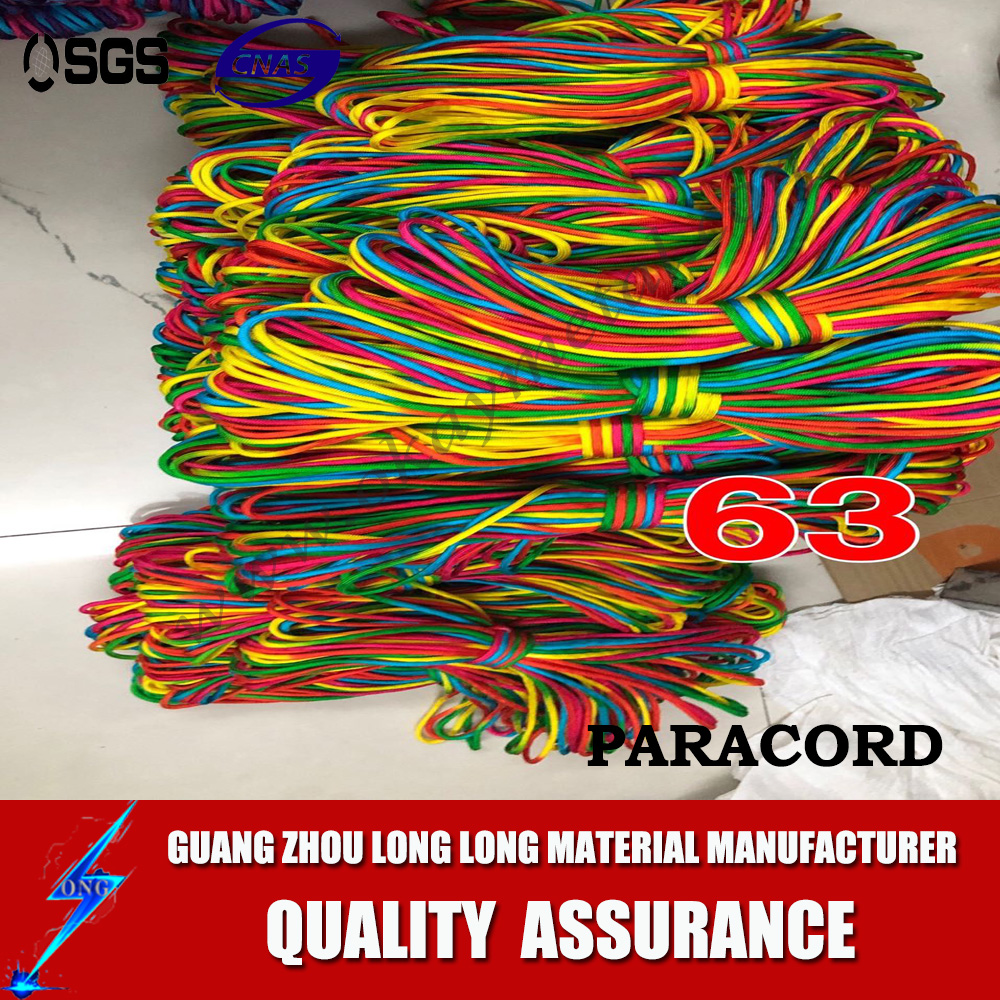 wholesale camping rainbow multied paracord cord string survival parachute cord rainbow