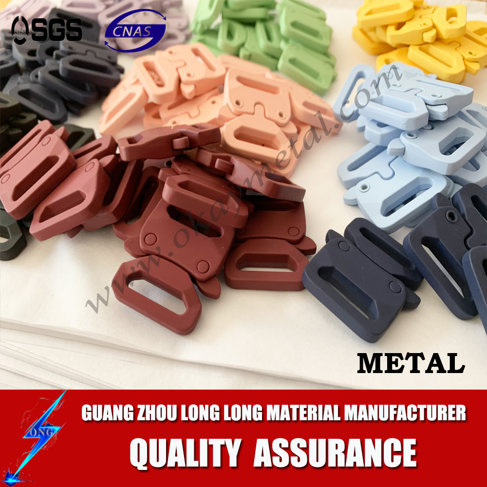 silicon rubber finish Safety Buckles Buckle Metal Collar Buckles Strong Safety High Quality Zinc Alloy Quick Release Buckles